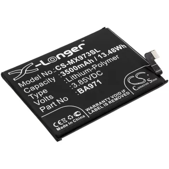   Meizu BA971 helyettesítő mobiltelefon akkumulátor (Li-Polymer, 3.85V, 3500mAh / 13.48Wh) - Utángyártott