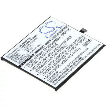   MeiZu BT53 helyettesítő mobiltelefon akkumulátor (Li-Polymer, 3.8V, 2500mAh / 9.50Wh) - Utángyártott