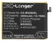 MeiZu BT68 helyettesítő mobiltelefon akkumulátor (Li-Polymer, 3.85V, 2800mAh / 10.78Wh) - Utángyártott