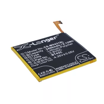   MeiZu BT43C helyettesítő mobiltelefon akkumulátor (Li-Polymer, 3.8V, 2400mAh / 9.12Wh) - Utángyártott