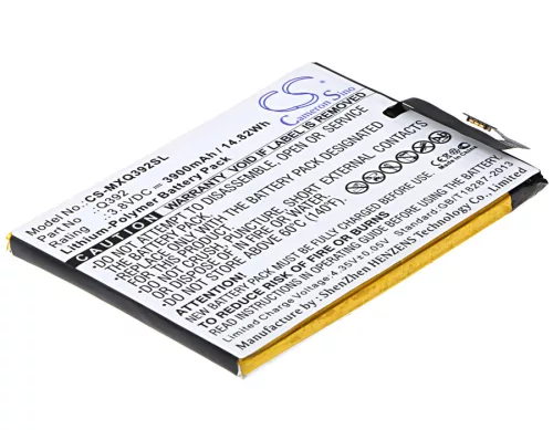 Micromax Q392 helyettesítő mobiltelefon akkumulátor (Li-Polymer, 3.8V, 3900mAh / 14.82Wh) - Utángyártott