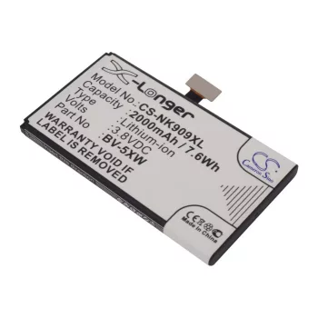   Microsoft BV-5XW helyettesítő mobiltelefon akkumulátor (Li-ion, 3.8V, 2000mAh / 7.60Wh) - Utángyártott
