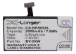 Microsoft BV-5XW helyettesítő mobiltelefon akkumulátor (Li-ion, 3.8V, 2000mAh / 7.60Wh) - Utángyártott