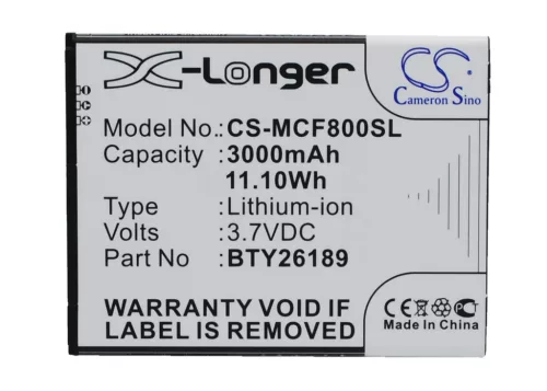 Mobistel BTY26189Mobistel/STD helyettesítő mobiltelefon akkumulátor (Li-ion, 3.7V, 3000mAh / 11.10Wh) - Utángyártott