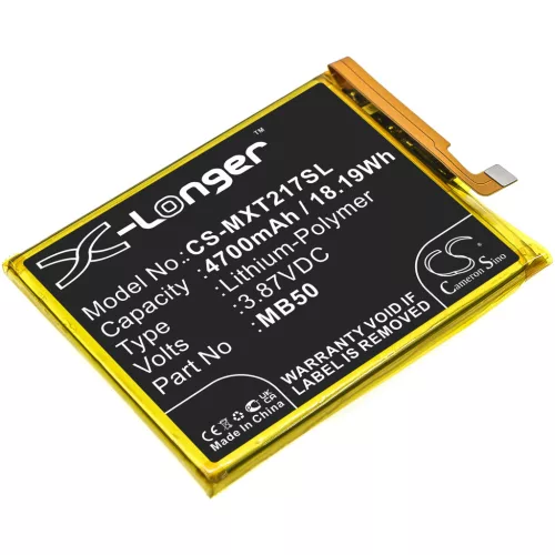 Motorola SB18D10749 helyettesítő mobiltelefon akkumulátor (Li-Polymer, 3.87V, 4700mAh / 18.19Wh) - Utángyártott