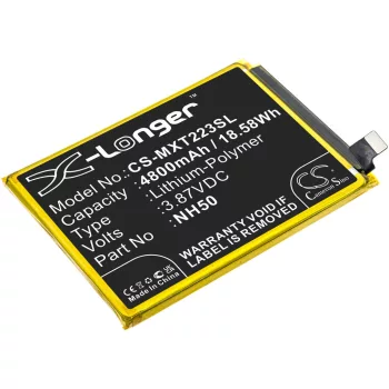   Motorola SB18D45495 helyettesítő mobiltelefon akkumulátor (Li-Polymer, 3.87V, 4800mAh / 18.58Wh) - Utángyártott