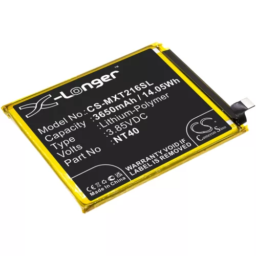 Motorola NT40 helyettesítő mobiltelefon akkumulátor (Li-Polymer, 3.85V, 3650mAh / 14.05Wh) - Utángyártott