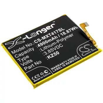   Motorola KZ50 helyettesítő mobiltelefon akkumulátor (Li-Polymer, 3.85V, 4900mAh / 18.87Wh) - Utángyártott