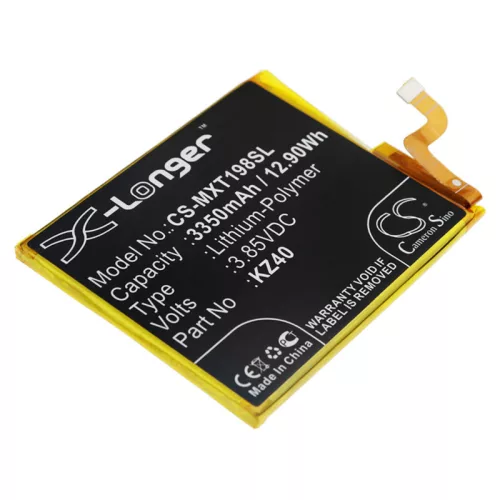 Motorola KZ40 helyettesítő mobiltelefon akkumulátor (Li-Polymer, 3.85V, 3350mAh / 12.90Wh) - Utángyártott