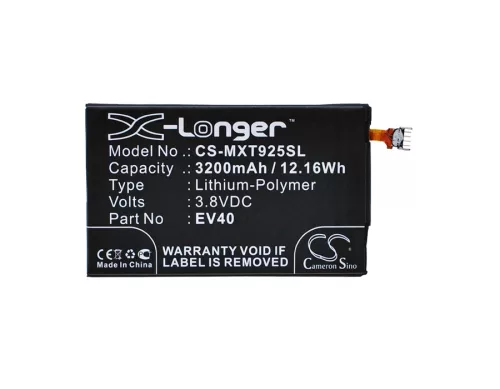 Motorola SNN5913A helyettesítő mobiltelefon akkumulátor (Li-Polymer, 3.8V, 3200mAh / 12.16Wh) - Utángyártott