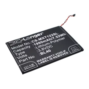   Motorola BL40 helyettesítő mobiltelefon akkumulátor (Li-Polymer, 3.8V, 1980mAh / 7.52Wh) - Utángyártott