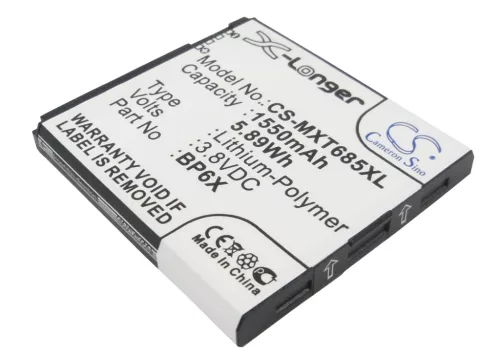Motorola SNN5891A helyettesítő mobiltelefon akkumulátor (Li-Polymer, 3.8V, 1550mAh / 5.89Wh) - Utángyártott