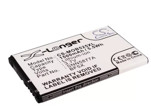 Motorola SNN5877A helyettesítő mobiltelefon akkumulátor (Li-ion, 3.7V, 1500mAh / 5.55Wh) - Utángyártott