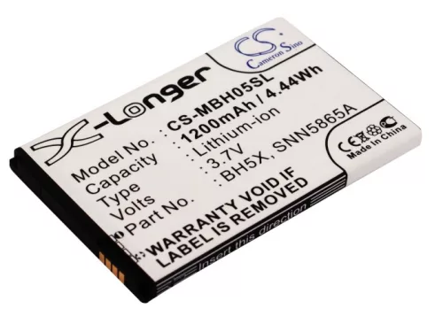 Motorola SNN5865A helyettesítő mobiltelefon akkumulátor (Li-ion, 3.7V, 1200mAh / 4.44Wh) - Utángyártott