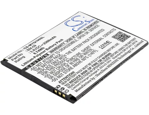 MyPhone BM-09 helyettesítő mobiltelefon akkumulátor (Li-Polymer, 3.8V, 2300mAh / 8.74Wh) - Utángyártott