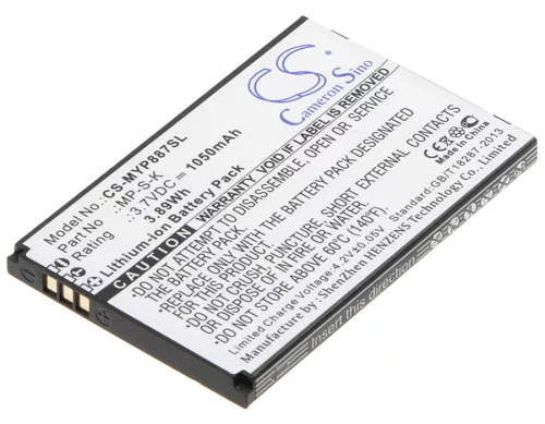 Myphone MP-S-K helyettesítő mobiltelefon akkumulátor (Li-ion, 3.7V, 1050mAh / 3.89Wh) - Utángyártott