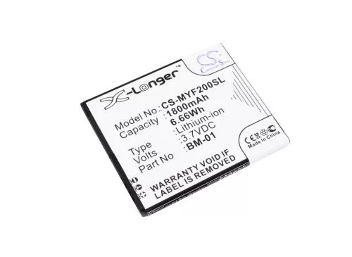 MyPhone BM-01 helyettesítő mobiltelefon akkumulátor (Li-ion, 3.7V, 1800mAh / 6.66Wh) - Utángyártott