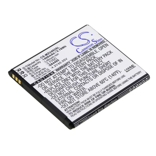 NAVON Mizu D402 készülékhez mobiltelefon akkumulátor (Li-ion, 3.7V, 1400mAh / 5.18Wh) - Utángyártott