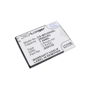   NAVON G55132 helyettesítő mobiltelefon akkumulátor (Li-Polymer, 3.8V, 2000mAh / 7.60Wh) - Utángyártott