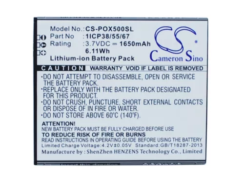 NAVON G55133 helyettesítő mobiltelefon akkumulátor (Li-ion, 3.7V, 1650mAh / 6.11Wh) - Utángyártott