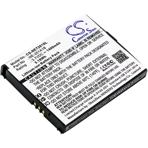NEC NE-201A1B helyettesítő mobiltelefon akkumulátor (Li-ion, 3.7V, 1400mAh / 5.18Wh) - Utángyártott