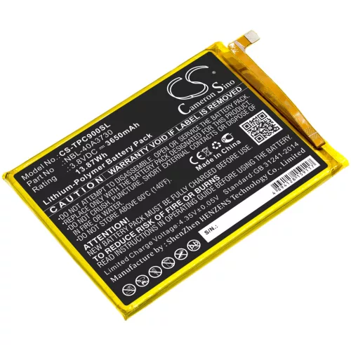 Neffos NBL-40A3730 helyettesítő mobiltelefon akkumulátor (Li-Polymer, 3.8V, 3650mAh / 13.87Wh) - Utángyártott