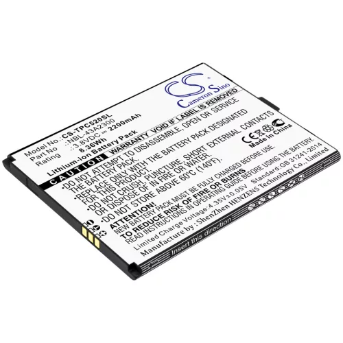 Neffos NBL-43A2300 helyettesítő mobiltelefon akkumulátor (Li-ion, 3.8V, 2200mAh / 8.36Wh) - Utángyártott