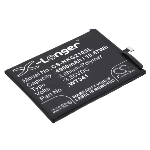 Nokia WT341 helyettesítő mobiltelefon akkumulátor (Li-Polymer, 3.85V, 4900mAh / 18.87Wh) - Utángyártott