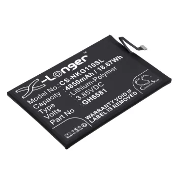  Nokia GH6581 helyettesítő mobiltelefon akkumulátor (Li-Polymer, 3.85V, 4850mAh / 18.67Wh) - Utángyártott