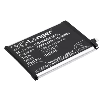   Nokia HQ610 helyettesítő mobiltelefon akkumulátor (Li-Polymer, 3.87V, 5000mAh / 19.35Wh) - Utángyártott