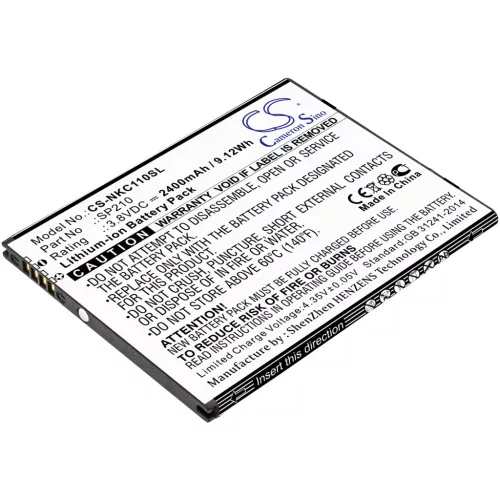 Nokia SP210 helyettesítő mobiltelefon akkumulátor (Li-ion, 3.8V, 2400mAh / 9.12Wh) - Utángyártott