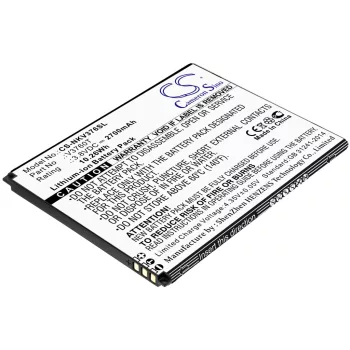   Nokia V3760T helyettesítő mobiltelefon akkumulátor (Li-ion, 3.8V, 2700mAh / 10.26Wh) - Utángyártott