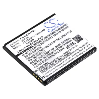   Nokia BV-5V helyettesítő mobiltelefon akkumulátor (Li-ion, 3.85V, 1800mAh / 6.93Wh) - Utángyártott