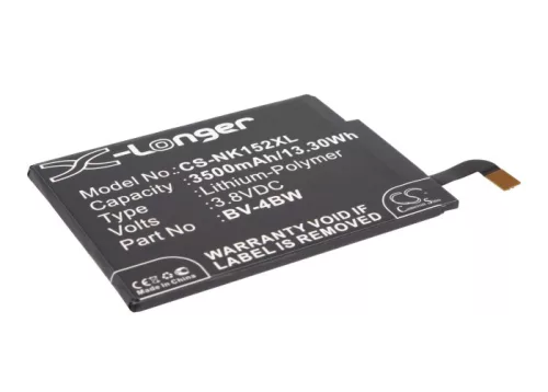 Nokia BV-4BW helyettesítő mobiltelefon akkumulátor (Li-Polymer, 3.8V, 3500mAh / 13.30Wh) - Utángyártott