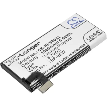   Nokia BP-6EW helyettesítő mobiltelefon akkumulátor (Li-Polymer, 3.7V, 1800mAh / 6.66Wh) - Utángyártott
