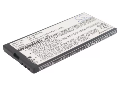 Nokia BP-5T helyettesítő mobiltelefon akkumulátor (Li-ion, 3.7V, 1200mAh / 4.44Wh) - Utángyártott