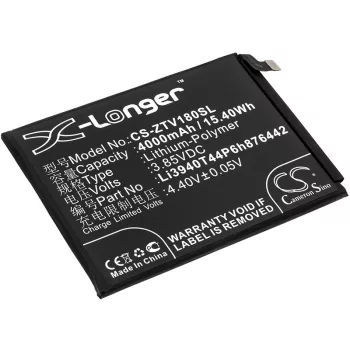   Nubia Li3940T44P6h876442 helyettesítő mobiltelefon akkumulátor (Li-Polymer, 3.85V, 4000mAh / 15.40Wh) - Utángyártott