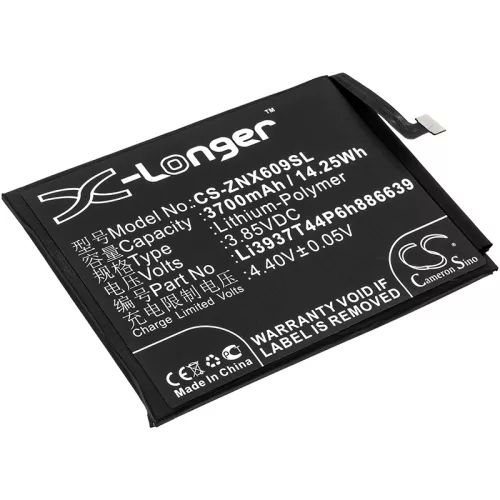 ZTE Li3937T44P6h886639 helyettesítő mobiltelefon akkumulátor (Li-Polymer, 3.85V, 3700mAh / 14.25Wh) - Utángyártott