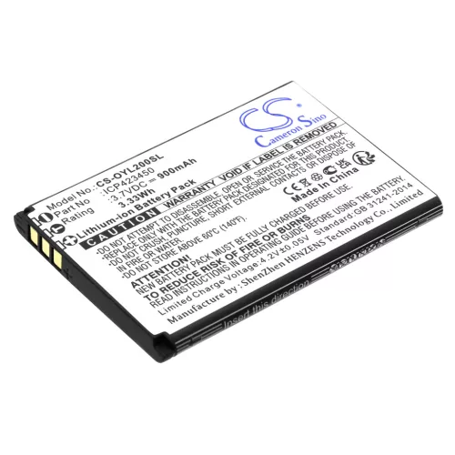 Olympia ICP423450 helyettesítő mobiltelefon akkumulátor (Li-ion, 3.7V, 900mAh / 3.33Wh) - Utángyártott
