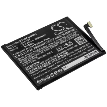   Oneplus X Dual Sim készülékhez mobiltelefon akkumulátor (Li-Polymer, 3.8V, 2400mAh / 9.12Wh) - Utángyártott