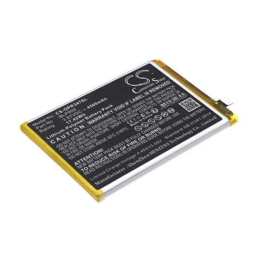 OPPO BLP909 helyettesítő mobiltelefon akkumulátor (Li-Polymer, 3.87V, 4500mAh / 17.42Wh) - Utángyártott