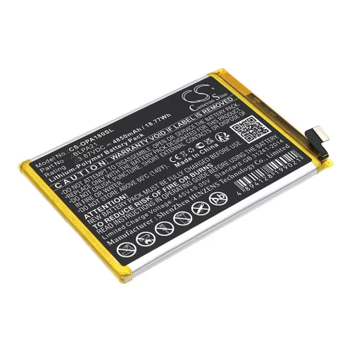 OPPO BLPA21 helyettesítő mobiltelefon akkumulátor (Li-Polymer, 3.87V, 4850mAh / 18.77Wh) - Utángyártott