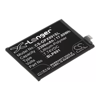  OPPO BLP891 helyettesítő mobiltelefon akkumulátor (Li-Polymer, 7.74V, 2300mAh / 17.80Wh) - Utángyártott