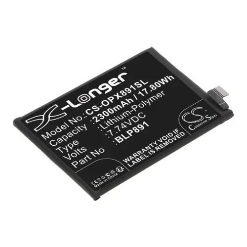 OPPO BLP891 helyettesítő mobiltelefon akkumulátor (Li-Polymer, 7.74V, 2300mAh / 17.80Wh) - Utángyártott