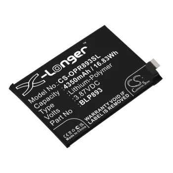   OPPO BLP893 helyettesítő mobiltelefon akkumulátor (Li-Polymer, 3.87V, 4350mAh / 16.83Wh) - Utángyártott