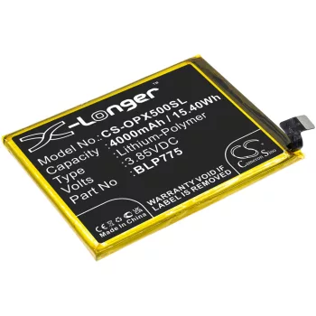   OPPO BLP775 helyettesítő mobiltelefon akkumulátor (Li-Polymer, 3.85V, 4000mAh / 15.40Wh) - Utángyártott