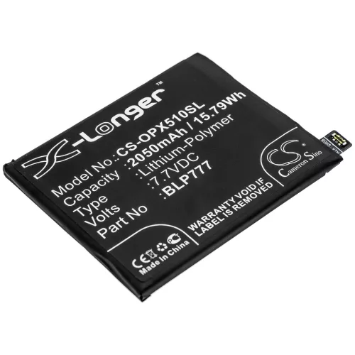 OPPO BLP777 helyettesítő mobiltelefon akkumulátor (Li-Polymer, 7.7V, 2050mAh / 15.79Wh) - Utángyártott