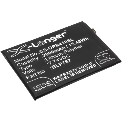 OPPO BLP787 helyettesítő mobiltelefon akkumulátor (Li-Polymer, 7.74V, 2000mAh / 15.48Wh) - Utángyártott