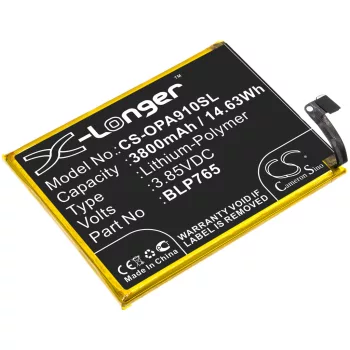   OPPO BLP765 helyettesítő mobiltelefon akkumulátor (Li-Polymer, 3.85V, 3800mAh / 14.63Wh) - Utángyártott