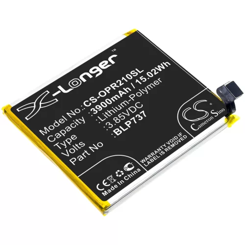 OPPO BLP737 helyettesítő mobiltelefon akkumulátor (Li-Polymer, 3.85V, 3900mAh / 15.02Wh) - Utángyártott